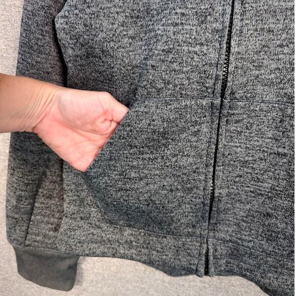 Hurley Logo Gray Zip-up Hoodie Nike Therma-fit Boys Size Small - Picture 3 of 7